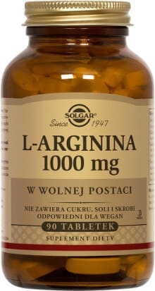 L-Arginina 1000 mg 90 tabletek Solgar