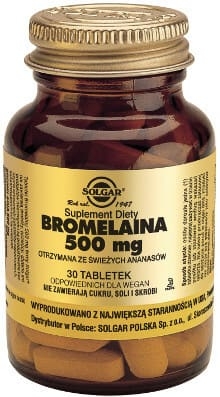 Bromelaina 500 mg 30 tabletek Solgar