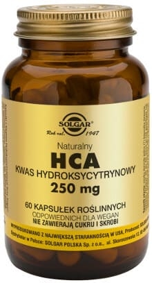 HCA Naturalny Kwas Hydroksycytrynowy 60 kapsułek Solgar