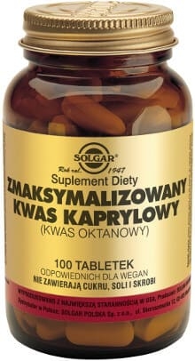 Zmaksymalizowany Kwas Kaprylowy 100 tabletek Solgar