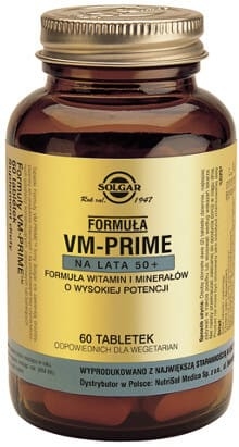 Formuła VM-Prime na lata 50+  60 tabletek Solgar 