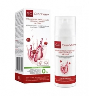 Krem Do Twarzy na dzień GoCranberry 50 ml Inteligentnie Nawilżający Nova Kosmetyki