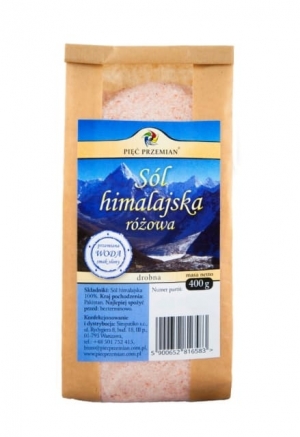 Sól himalajska różowa drobna 400 g Pięć Przemian