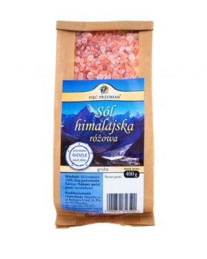 Sól himalajska różowa gruboziarnista 400 g Pięć Przemian