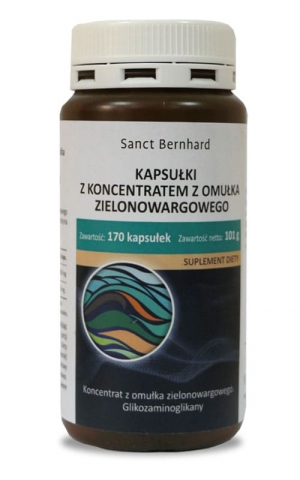 Omułek Zielonowargowy - ekstrakt 150 kaps. (500 mg) Sanct Bernhard