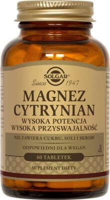 Magnez cytrynian  60 tabletek SOLGAR