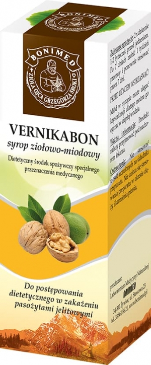 Vernikabon– syrop ziołowo-miodowy 130g