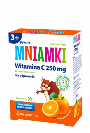 Mniamki witamina C 250 mg pomarańczowe 60 pastylek