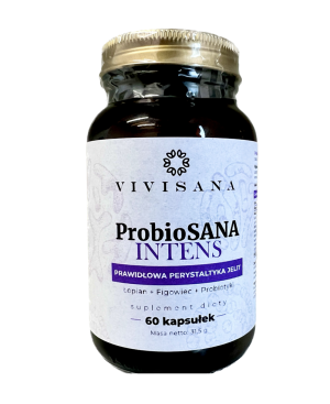 ProbioSana Intens 60kaps. dla perystaltyki jelit, probiotyki z ziołami 