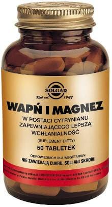 Wapń i Magnez  50 tabletek Solgar