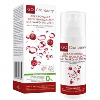  Krem Nawilżający Do Twarzy na dzień GoCranberry 50 ml Lekka Formuła Nova Kosmetyki