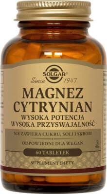  Magnez cytrynian  60 tabletek SOLGAR