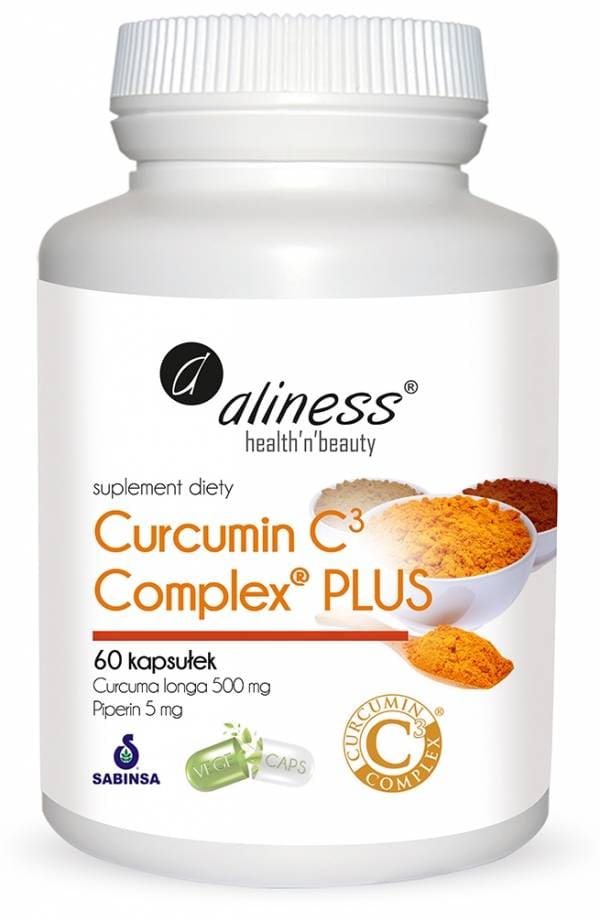 Curcumin C3 complex® PLUS Curcuma longa 500 mg Piperin 5 mg 60 kapsułek Aliness