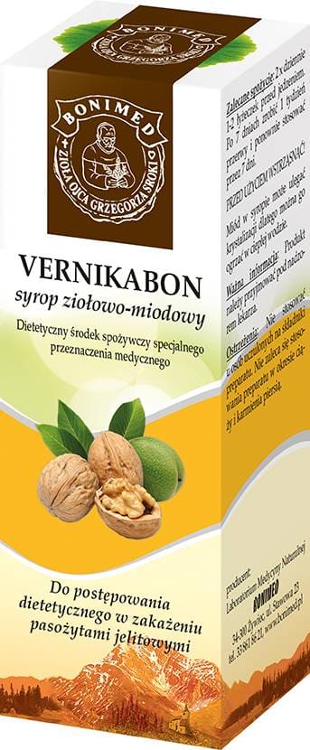 Vernikabon– syrop ziołowo-miodowy 130g