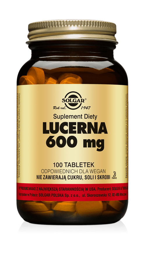  Lucerna Solgar 600 mg - 100 tabletek