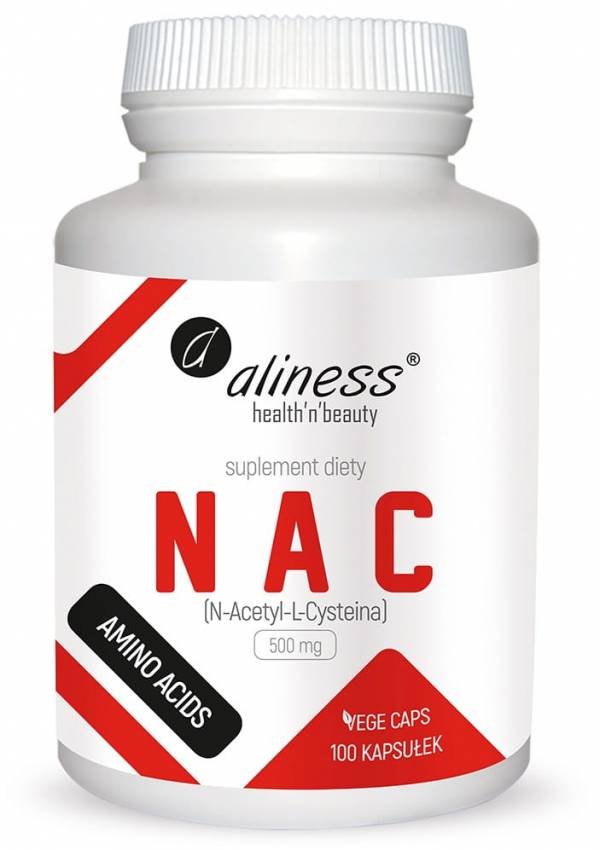 NAC N-Acetyl-L-Cysteine 500 mg x 100 kaps