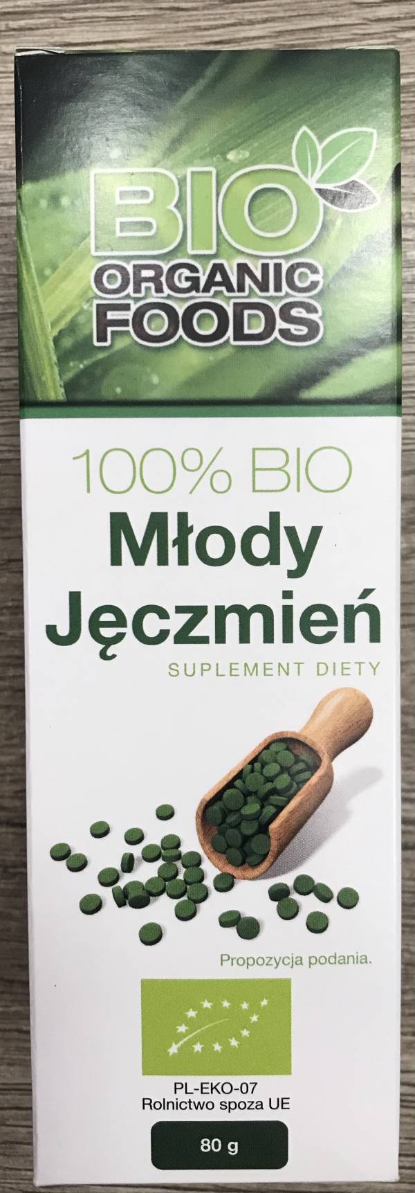 Bio Organic Foods Młody Jęczmień 100% BIO 80g (tabletki)