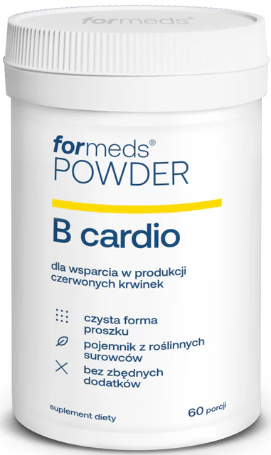 B-Cardio Powder 60 porcji Dla wsparcia w produkcji czerwonych krwinek formeds